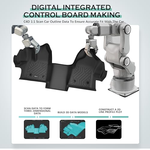 Floor Mats & Cargo Liner Fit for 2016-2021 Jeep Grand Cherokee / 2022 Jeep Grand Cherokee WK2 (5-Seater), TPE Rubber Floor Liners Trunk Mats for Grand Cherokee, 1st & 2nd Row & Cargo Liner-Black