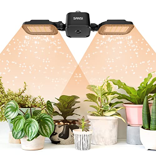 SANSI LED Grow Lights for Indoor Plants, Full Spectrum and High PPF, 30W E26 Base Indoor Grow Lights for 2x2ft Wide Lighting, for Seed Starting, Blooming and Green House