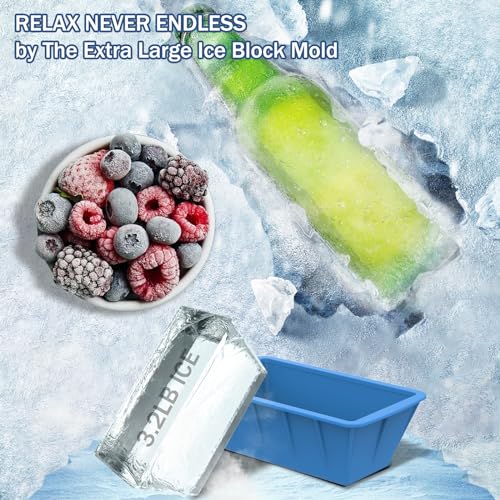 Extra Large Ice Cube Tray 4Pack 12LB Silicone Large Ice Cube Molds for Cold Plunge Tub,Reusable Ice Cube Trays for Freezer,Ice Block Molds for Home Ice Bath,Cold Plunge Accessories,Ice Bath Chiller