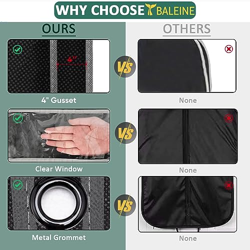 BALEINE Heavy Duty Garment Bag with Shoe Storage Travel Bag for Dresses, Suit, Coats Travel Essential (43")