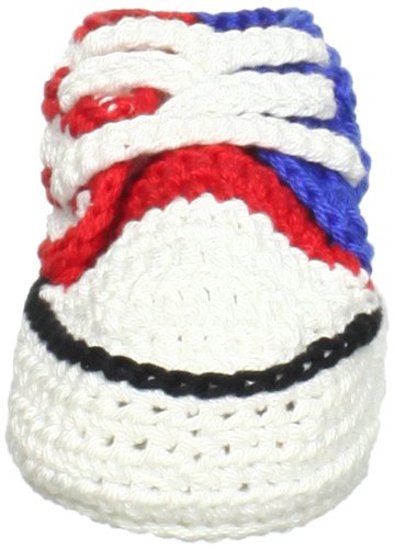 Jefferies Socks Baby-Boys Newborn Sneaker Boy Bootie, Red/Blue, Newborn