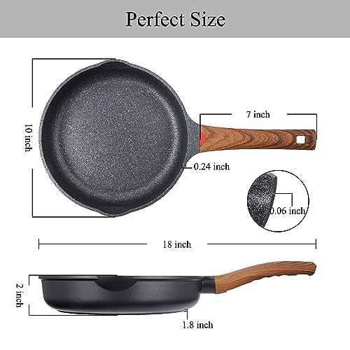 Vinchef Nonstick Frying Pan Anti Scratch,8 Inch Skillet Cast Aluminum Cookware, Induction Compatible