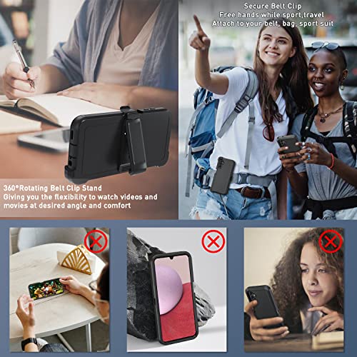 Nofnus for Samsung Galaxy A14 5G case,A14 5G Heavy Duty case,[Military Grade Protective ][Shockproof] [Dropproof] [Dust-Proof], ONLY Fit Galaxy A14 5G Phone (Black)