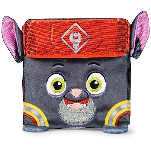 Rubble & Crew Stuffed Animals, Charger, 4-Inch Cube-Shaped Plush Toy for Kids Ages 3 and Up