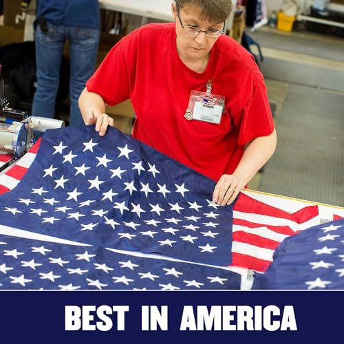 American Flags for Outside 3x5,Heavy Duty American Flag with Embroidered Stars, Outdoor US Flags All Weather Sewn Stripes/Brass Grommets USA Flag (Outdoor flag 3x5 ft)