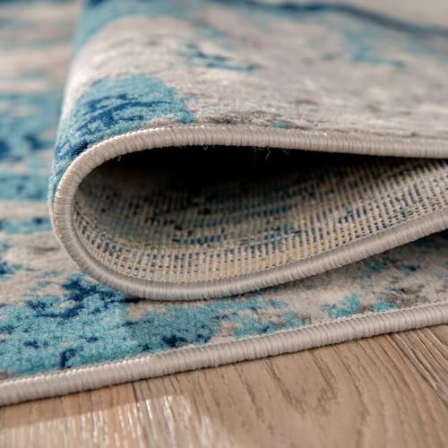 Rugshop Sky Collection Whimsical Abstract Area Rug 2' x 3' Blue