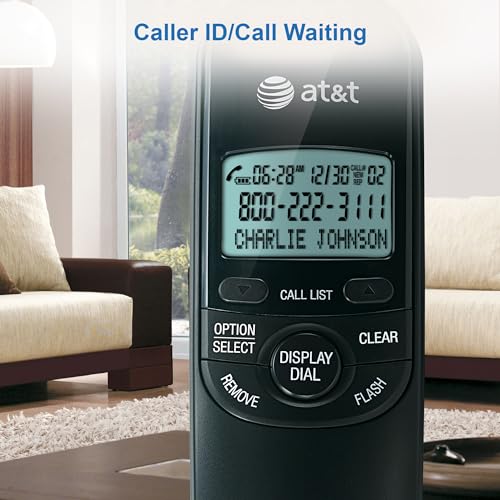 AT&T TR1909B Trimline Corded Phone with Caller ID, Black