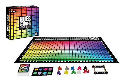 HUES and CUES - Vibrant Color Guessing Board Game for 3-10 Players Ages 8+, Connect Clues and Guess from 480 Color Squares