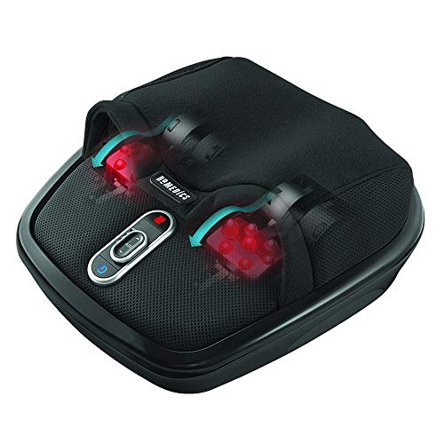 Homedics Shiatsu Air Max Foot Massager, Air Compression Massage, Deep-Kneading Rolling Massage, Soothing Heat, Pain Relief and Muscle Recovery, Relaxes Feet, Spa Therapy for Home or Office