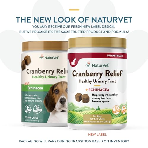 NaturVet – Cranberry Relief Plus Echinacea – Helps Support a Healthy Urinary Tract & Immune System – 120 Soft Chews