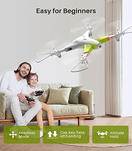 SYMA Drone with Camera 1080P FPV,Optical Flow Positioning,Tap Fly,Altitude Hold,Headless Mode,3D Flips,40mins Flying UFO X300 Remote Control Quadcopter Gift for Kids Beginners