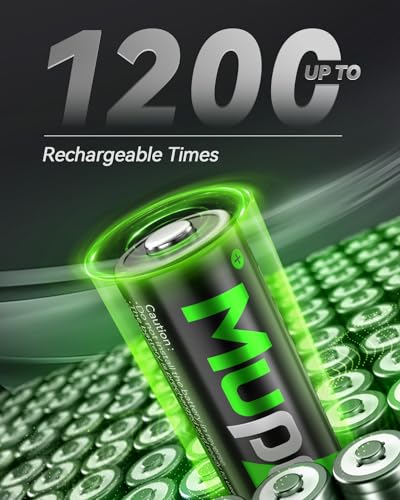 Mupoer 4 Count Ni-MH AAA Batteries, Rechargeable 1100mAh High Capacity Batteries, 1.2V Low Self Discharge Triple A Batteries