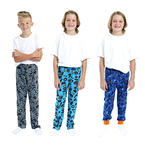Sleep On It Boys Pajama Pants for Kids 3-Pack Soft Pajama Bottoms for Boys