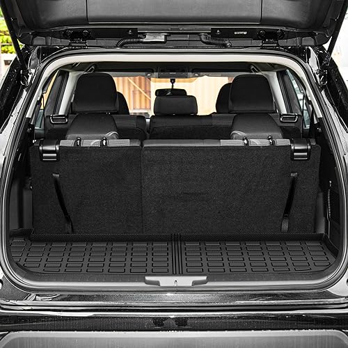 AUTOSAVER88 Floor Mats for 2018-2023 2024 Ford Expedition 7-Seat with 2nd Row Bucket Seats, TPE All Weather Custom Fit Ford Expedition Cargo Mat, 1st 2nd 3rd Rows Floor Liner & Trunk Liner Car Mats