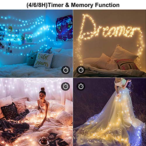 BrizLabs Halloween Fairy String Lights, 33ft 100 LED Color Changing Christmas Fairy Lights with Remote Timer, USB RGB Halloween Lights Dimmable Twinkle Xmas Tree Light for Xmas Halloween Party Wedding