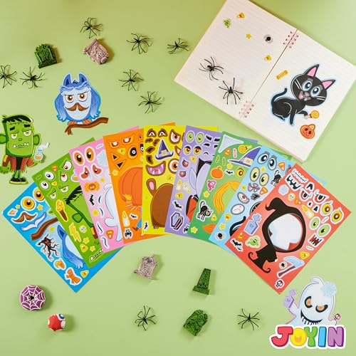 JOYIN 36 Pcs Halloween Make a Face Stickers for Kids, Halloween Crafts Party Supplies, Halloween Party Favor, Funny Stickers with 9 Designs, Halloween Games Classroom Art Activities Goodies Treats