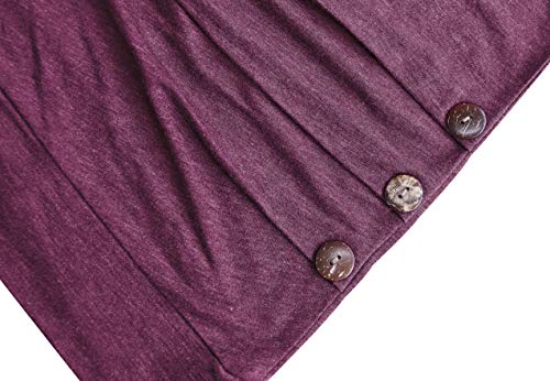 Jescakoo Short Sleeve T Shirts for Women Solid Color V Neck Tunic Tops Loose Fit Pink L