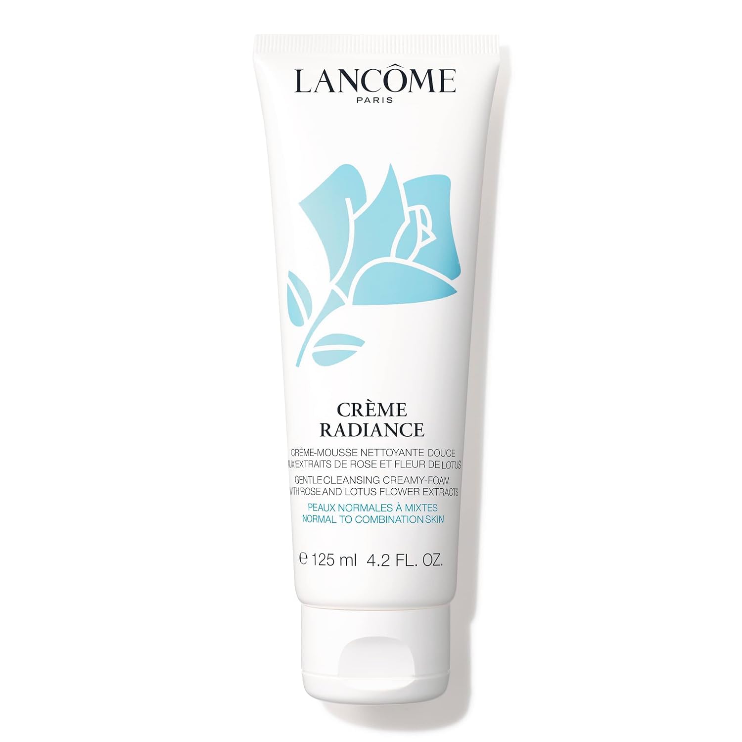 Lancôme Créme Radiance Cream-to-Foam Face Cleanser - Gently Cleanses Skin & Removes Makeup - With Rose & Lotus Flower Extract - 4.2 Fl Oz