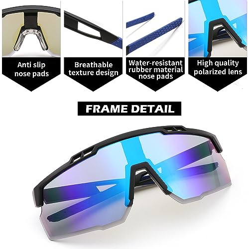 FEISEDY Sports Sunglasses for Men and Women, UV400 Protection Cycling Goggles Golf Baseball Driving Fishing B0022