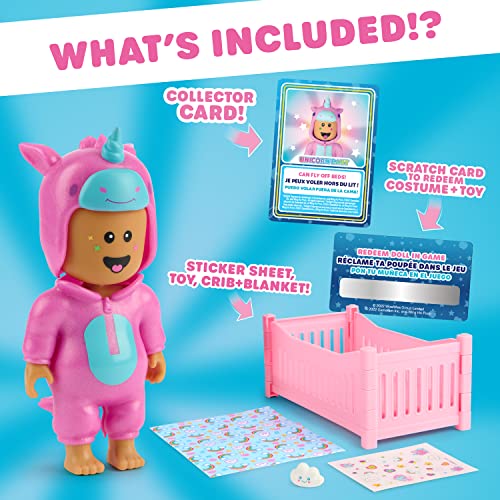 Twilight Daycare Collectible Baby Dolls – Deluxe Unicorn Baby Pack Includes Metaverse Doll, Crib, Blanket, and Extra Toy – Redeem Virtual Items in Online Game