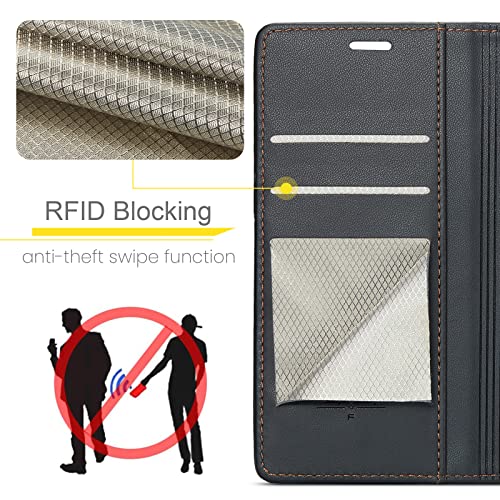 FLIPALM Wallet Case for Samsung Galaxy S20 FE 5G, RFID Blocking Credit Card Holder, PU Leather Folio Flip Kickstand Protective Shockproof Cover for Samsung S20 FE (Black)
