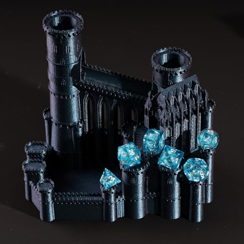 Fugacity DND Dice Set,Handmade Sharp Edge 7 Piece Resin Dice-Dungeons and Dragons Polyhedral Dice Set, D&D Dice Set with Gift Dice Case for RPG MTG Table Games