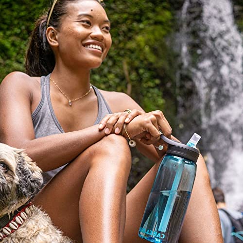 CamelBak eddy+ Water Bottle with Tritan Renew – Straw Top 25oz, Charcoal