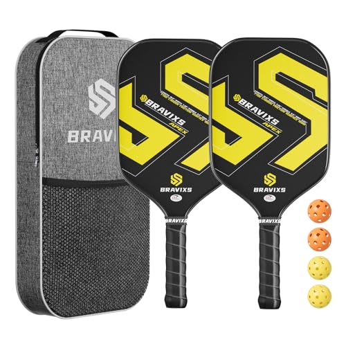 Pickleball Paddles Set of 2 USAPA Approved T700 Raw Carbon Fiber Pickleball Paddle, Friction Surface Pickleball Rackets with 4 Balls 1 Pickleball Bag, Pickle Ball Paddle Set for Men and Women