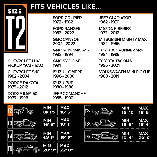 Budge Protector V Truck Cover, 5 Layer Premium Weather Protection, Waterproof, Dustproof, UV Treated Truck Cover Fits Trucks up to 197" L x 60" W x 56" H, Gray