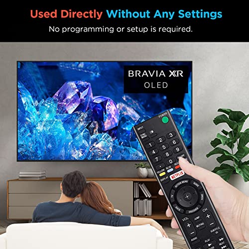【Pack of 2】 RMT-TX100U Replacement Remote Control for All Sony-TV-Remote, for Sony Bravia TVs, for All Sony 4K UHD LCD LED HD Smart TVs with Shortcut Buttons Netflix