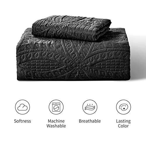 Love's cabin Quilts for Full Bed Beige Bedspread Comforters Bedding Set - Summer Lightweight Bedspread Comforter - Coin Pattern Bedding Coverlet for All Season - 3 Pieces (1 Quilt, 2 Pillow Shams)