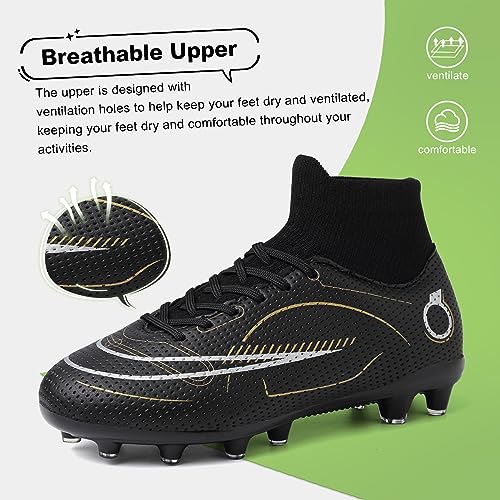 Kids Soccer Cleats Boys Girls Football Cleats Outdoor Soccer Shoes Tacos de Futbol para Hombre High Top Zapatos de Futbol para Hombres Baseball Cleats Professional Turf Football Boots