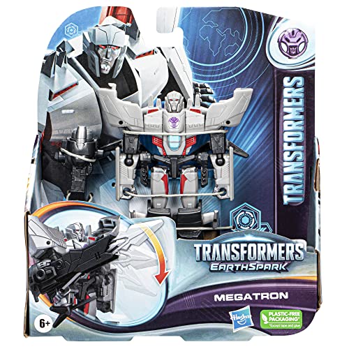 Transformers EarthSpark Megatron Warrior Class 12.5 cm Action Figure Robot Toy for Kids Age 6+
