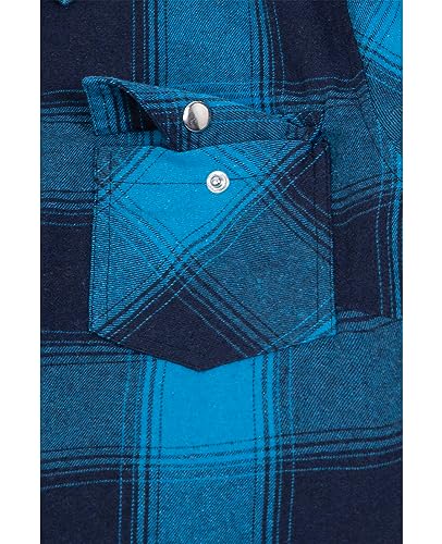 ZENTHACE Women's Warm Sherpa Fleece Lined Fleece Plaid Flannel Shirt Jacket Snap Button Down Fuzzy Fall Shacket NMH S