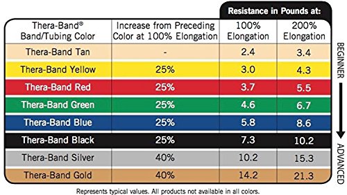 THERABAND Resistance Bands, 5 Foot, 15 Count Professional Latex Elastic Bands For Upper & Lower Body Exercise, Physical Therapy, Pilates, Home Workouts, & Rehab, Special Heavy Black, Advanced Level 1