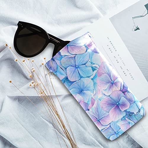 ALAZA Eyeglass Pouch Pink Buttercup Flowers Sunglass Case Pouch Squeeze Top Glasses Case Eyeglass Case Goggles Sleeve Soft Leather Portable Glasses Pouch Bag for Women Men Girls