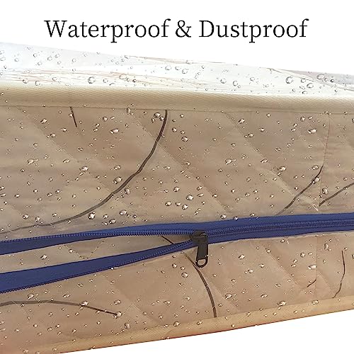 JUNESHE Full Mattress Bag for Moving and Storage Cover -5 Mil Zipper Plastic Waterproof Mattress Storage Bag,77x56x14 inches,1 Pack