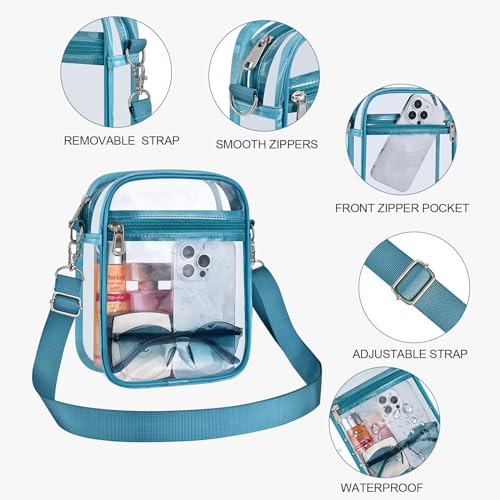 USPECLARE Clear Purse Stadium Clear Messenger Bag Stadium Approved for Men and Women Clear CrossBody Bag