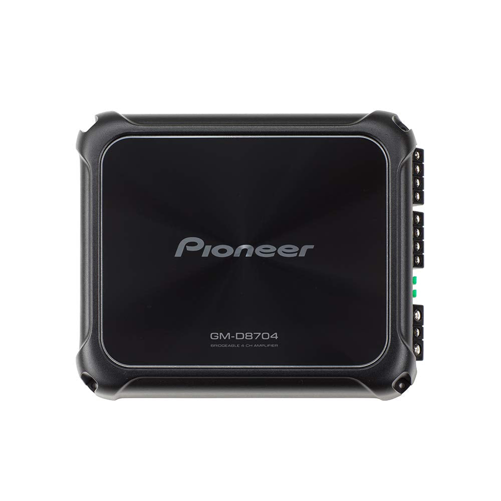Pioneer 4CH AMP/150WX4/BASSBOOST REM, Black (GM-D8704)