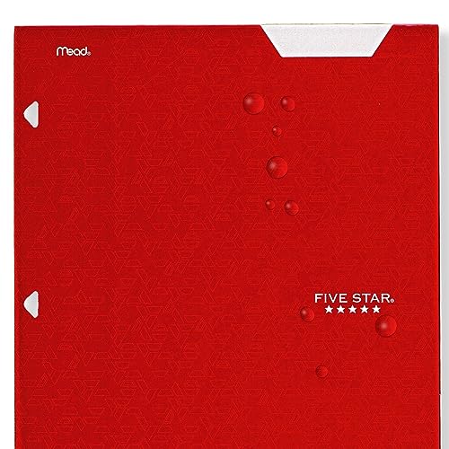 Five Star 4-Pocket Folders, 6 Count (Pack of 1), Fits 3-Ring Binders, Holds 11" x 8-1/2", Assorted Trend Colors (38056)