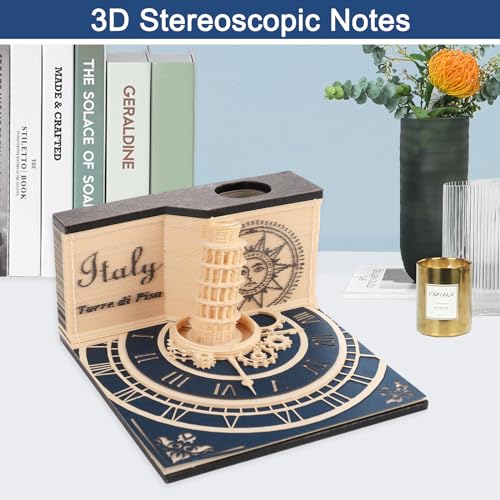 3D Memo Pad Time Piece Calendar 2024, 3D Art Calendar 2024 Desk Calendar with LED Light, DIY Creative Cherry Blossom Tree Paper Carving Calendar Memo Pad Desktop Decoration green