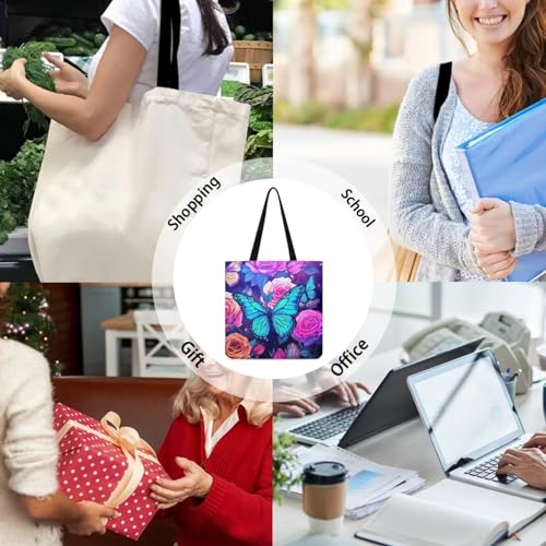 Upetstory Galaxy Wolf Tote Handbag Foldable Shopping Bag Reusable Grocery Bags Home Kitchen Storage Pouch for Shopping Travel Outdoors Beach