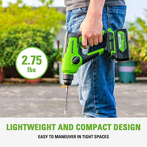 Greenworks 24V Brushless Drill / Driver, 2Ah USB Battery and Charger Included