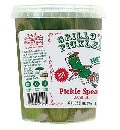 Grillo's Pickles Hot Classic Dill Pickle Spears, 32 Fl Oz