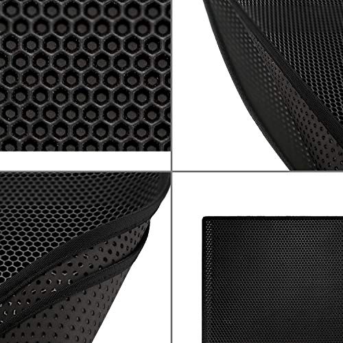 Pieviev Cat Litter Mat Double Layer Waterproof Urine Proof Trapping Mat 1 Pack (Black, 24x15 Inch (Pack of 1))