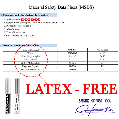 Black Eyelash Glue for False Lashes - Strong Hold Waterproof Lash Adhesive - Latex-Free, Safe for Sensitive Eyes - 0.18 oz (Black)