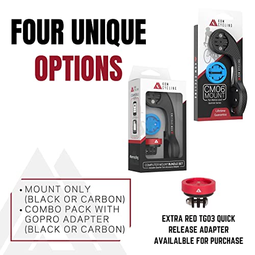 KOM Cycling CM06 Quick Release GoPro Computer Mount for Wahoo and Garmin Bike Computers (Bike Mount Compatible with Edge 1050, Wahoo Ace and Others) 1050 Bike Mount Compatible with GoPro Accessories