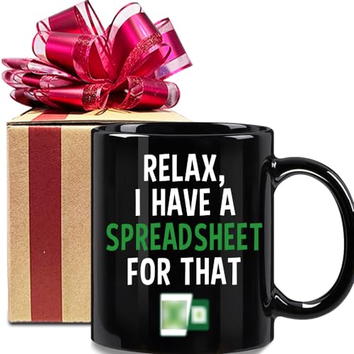 VLUG Accountant Gifts for Men Women, I've Got A Spreadsheet for That Mug 11oz, Funny Spreadsheet Gifts For Accounting Boss Coworker Finance Banker, Novelty Birthday Christmas Thanksgiving Day Gifts