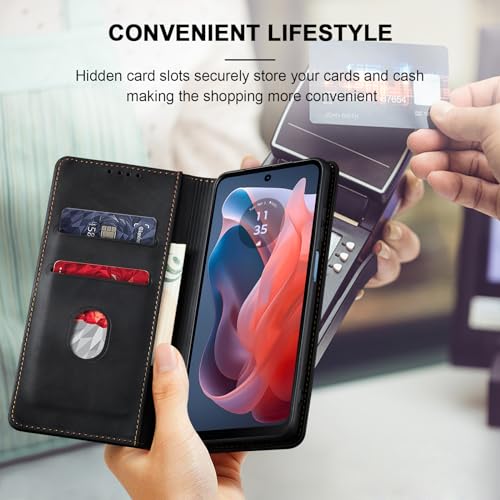 Jasonyu Flip Wallet Case for iPhone X/XS,Leather Magnetic Folio Cover with Card Holder,Kickstand - TPU Shockproof Durable Protective Phone Case,Blue