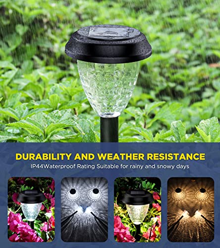 ornesign Ultra Bright Solar Outdoor Lights Decorative 10 Pack, 100% Faster Charge Solar Pathway Garden Lights Up to 12H Auto On/Off, Solar Lights Outdoor Waterproof for Walkway Yard Lawn (Warm White)